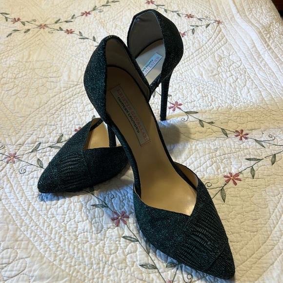 Kristin Cavallari Chinese Laundry Women’s Stilettos size 9.5 Green Faux Reptile - Picture 2 of 8